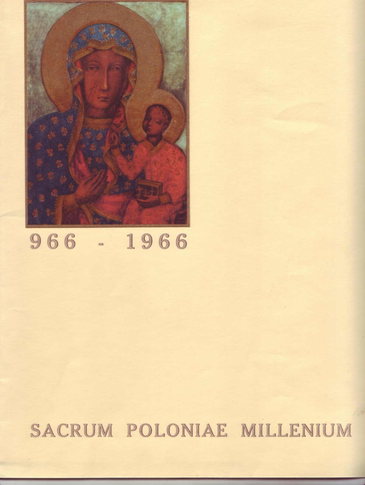 Zum Vergleich: Cover des parallelen Exemplars an die belgischen Bischöfe: nicht gelocht, kaum verfärbt (Original in Belgien)