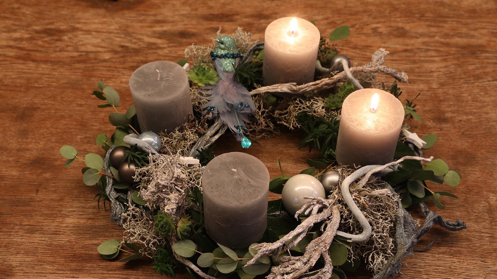 Adventskranz zum 2. Advent