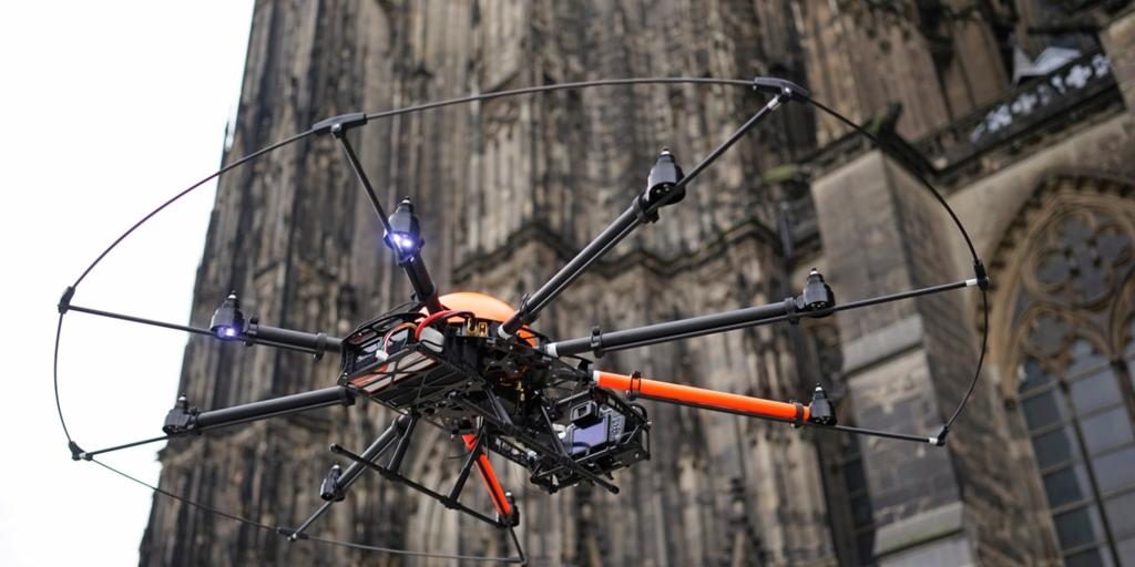 Befliegung des Südturmes mit Multikopter