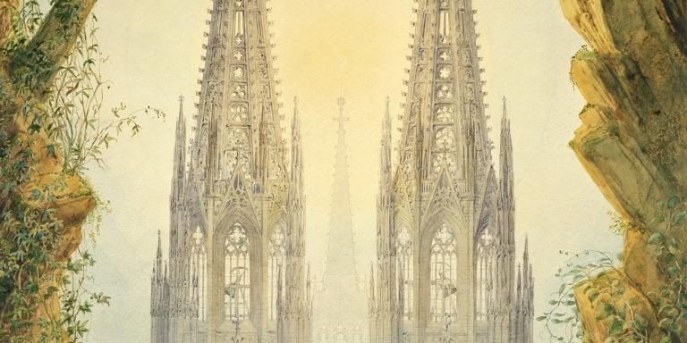 7. Vincenz Statz, Und fertig wird er doch, 1861, Aquarell, 65,8 x 48,9 cm, Wallraf-Richartz-Museum & Fondation Corboud, Köln