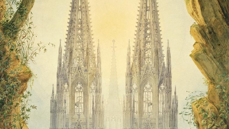 7. Vincenz Statz, Und fertig wird er doch, 1861, Aquarell, 65,8 x 48,9 cm, Wallraf-Richartz-Museum & Fondation Corboud, Köln