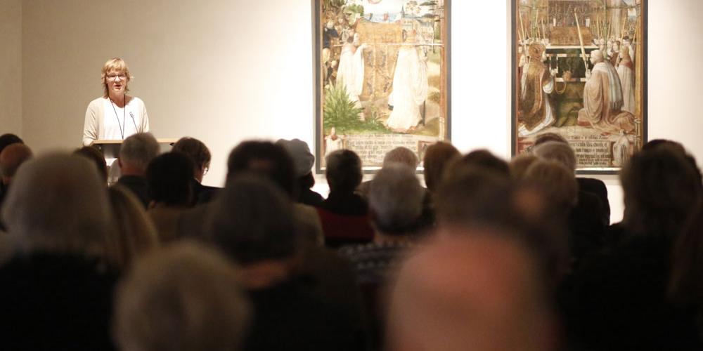 Lot Vekemans bedankt sich beim Kuratorium des Ludwig-Mülheims-Theaterpreises für die Auszeichnung.