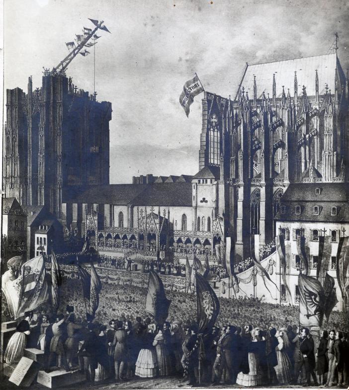 Kölner Dom Vor 175 Jahren wurde zum zweiten Mal der Grundstein gelegt