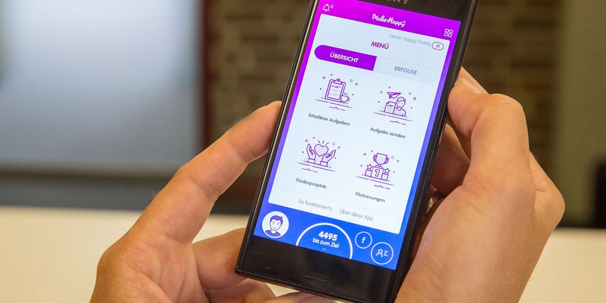 Mit der neuen App 'Make Happy' Gutes tun
