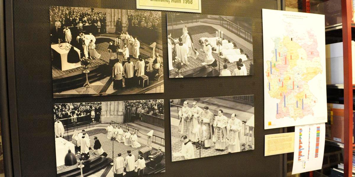 Fotos der ersten Weihe Ständiger Diakone 1968 in Kölner Dom.