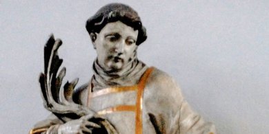 Statue des Hl. Laurentius in der St.-Laurentius-Kirche in Wuppertal-Elberfeld