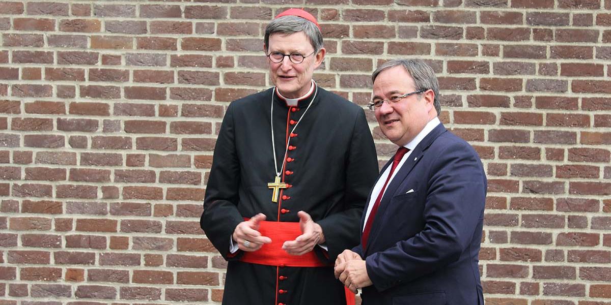 Ministerpräsident Armin Laschet und der Kölner Erzbischof Rainer Maria Kardinal Woelki bei der Eröffnung der Pädagogischen Woche des Erzbistums Köln.