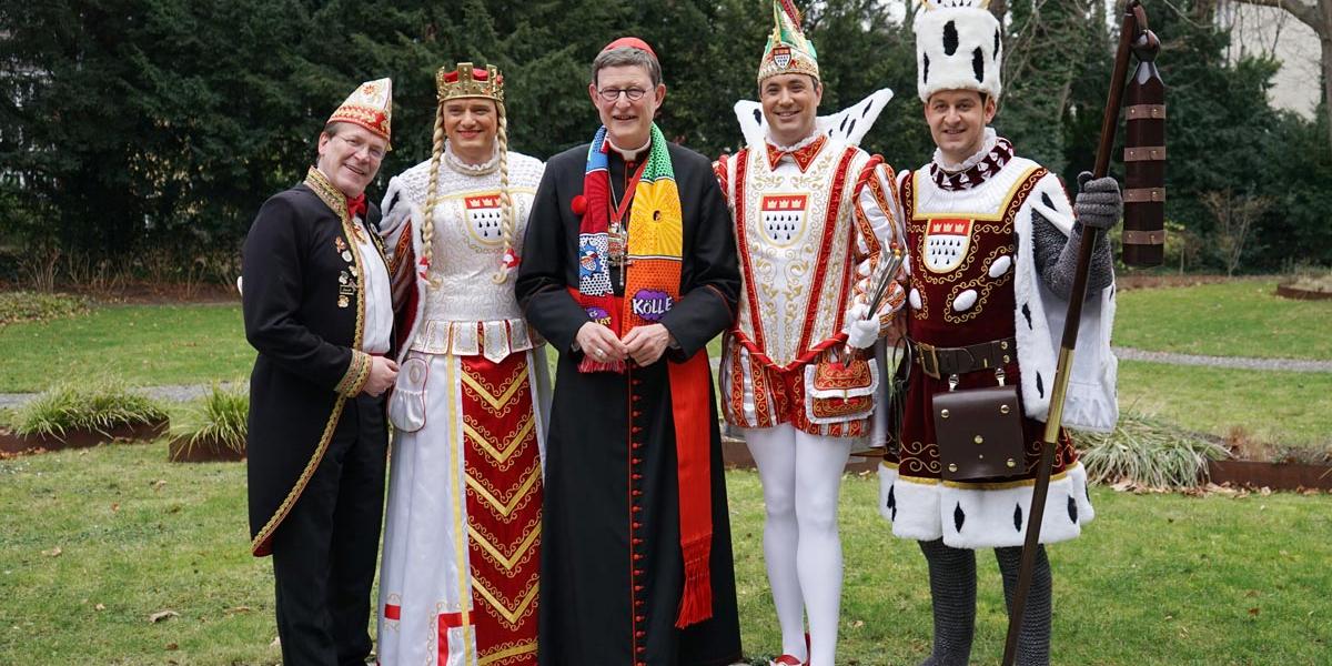 Das Kölner Dreigestirn zu Besuch bei Kardinal Woelki