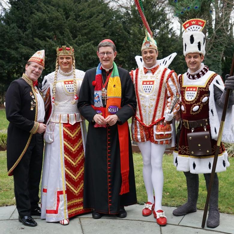Das Kölner Dreigestirn zu Besuch bei Kardinal Woelki
