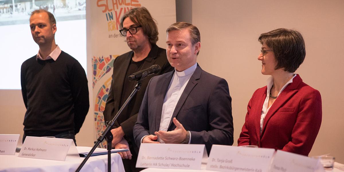 Wolfgang Tuch, Stadtplanungsamt, Stadt Köln, Prof. Frank Hausmann, Generalvikar Dr. Markus Hofmann, Dr. Bernadette Schwarz-Boenneke