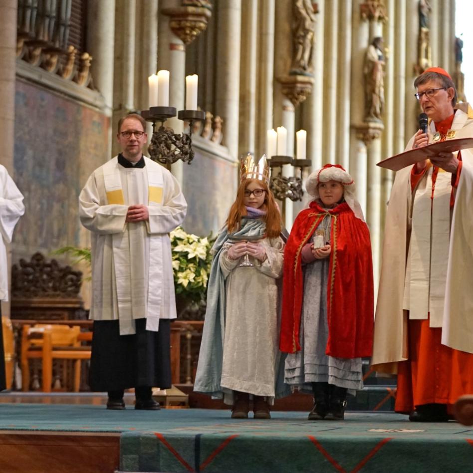 Diözesane Aussendungsfeier der Sternsingerinnen und Sternsinger 2024 am 28. Dezember 2023 im Kölner Dom.