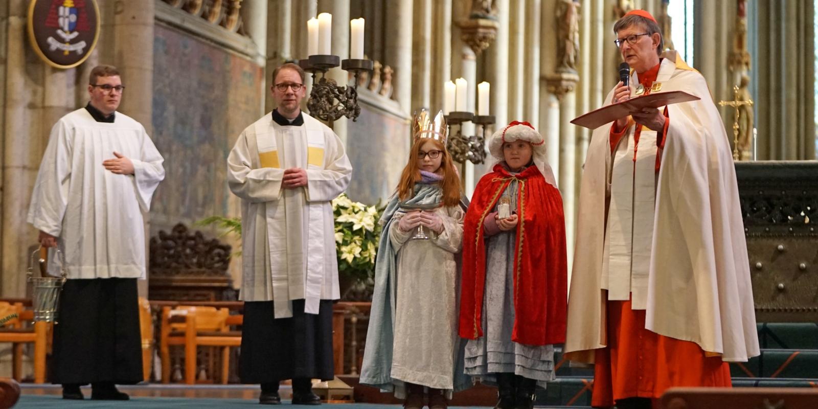 Diözesane Aussendungsfeier der Sternsingerinnen und Sternsinger 2024 am 28. Dezember 2023 im Kölner Dom.