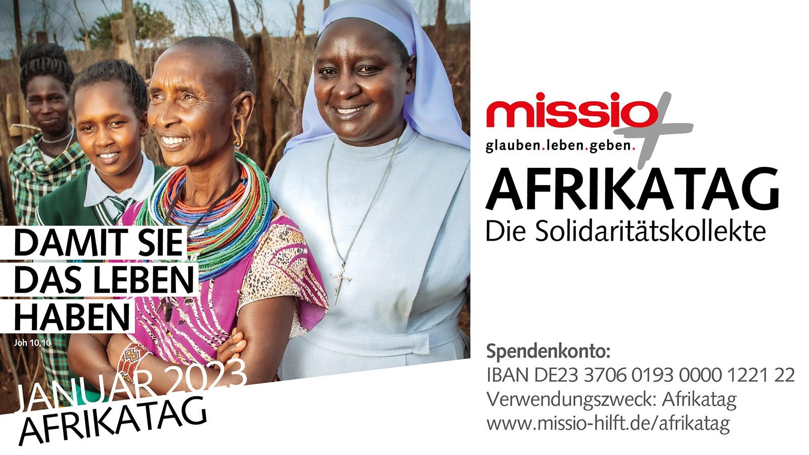 Spendenbanner zum Afrikatag 2023