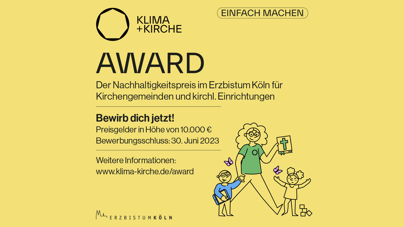 Flyer zum Klima+Kirche-Award 2023