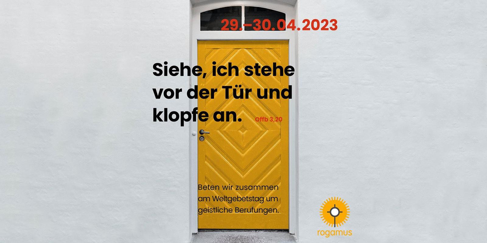 Aufruf zum Weltgebetstag um geistliche Berufungen