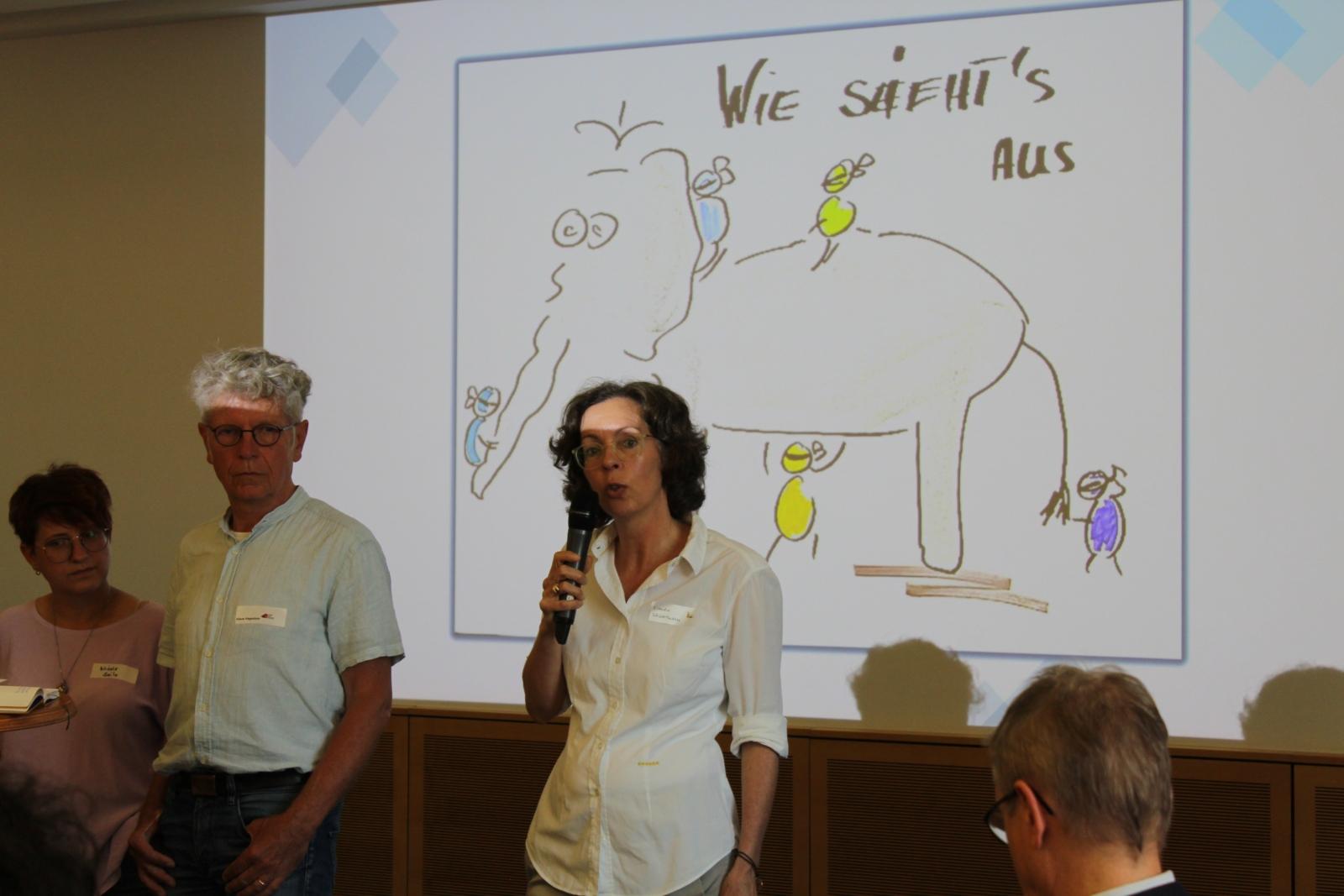 v.l.: Nicole Saile, Klaus Hagedorn, Claudia Schwartmann Fachtag der Arbeitsfelder Gemeindecaritas, Engagamentförderung und der Aktion Neue Nachbarn