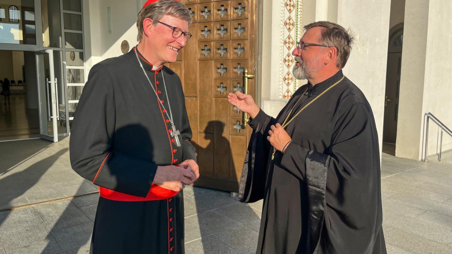 Kardinal Woelki im Gespräch mit Großerzbischof Sviatoslav Ševčuk (UGKK)