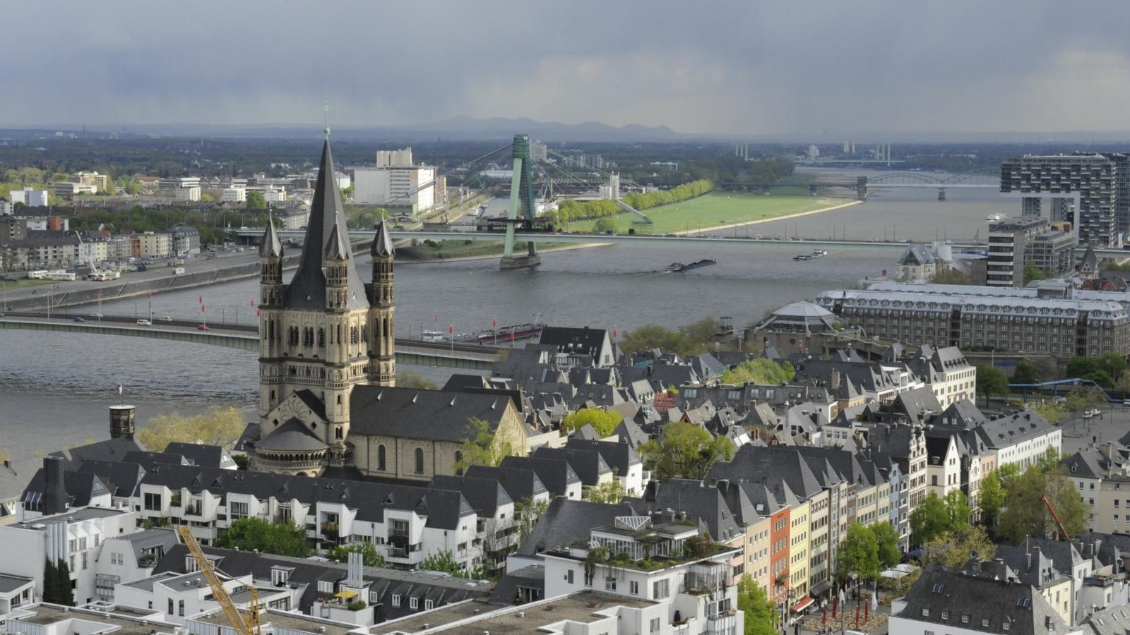 Kirche Groß St. Martin Köln Innenstadt Luftbild