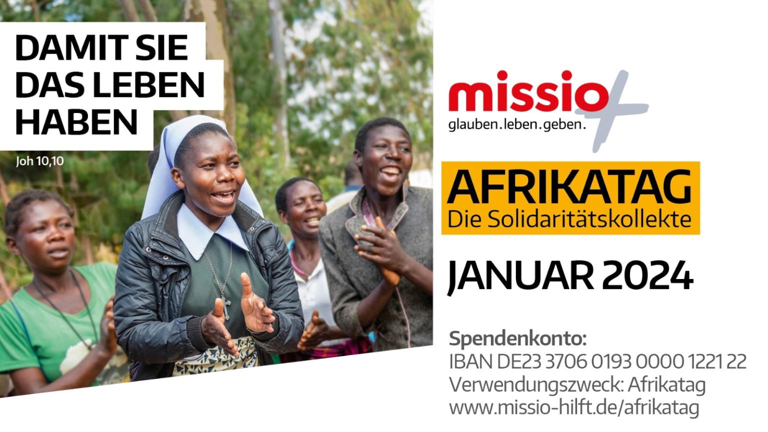 Spendenbanner zum Afrikatag 2024