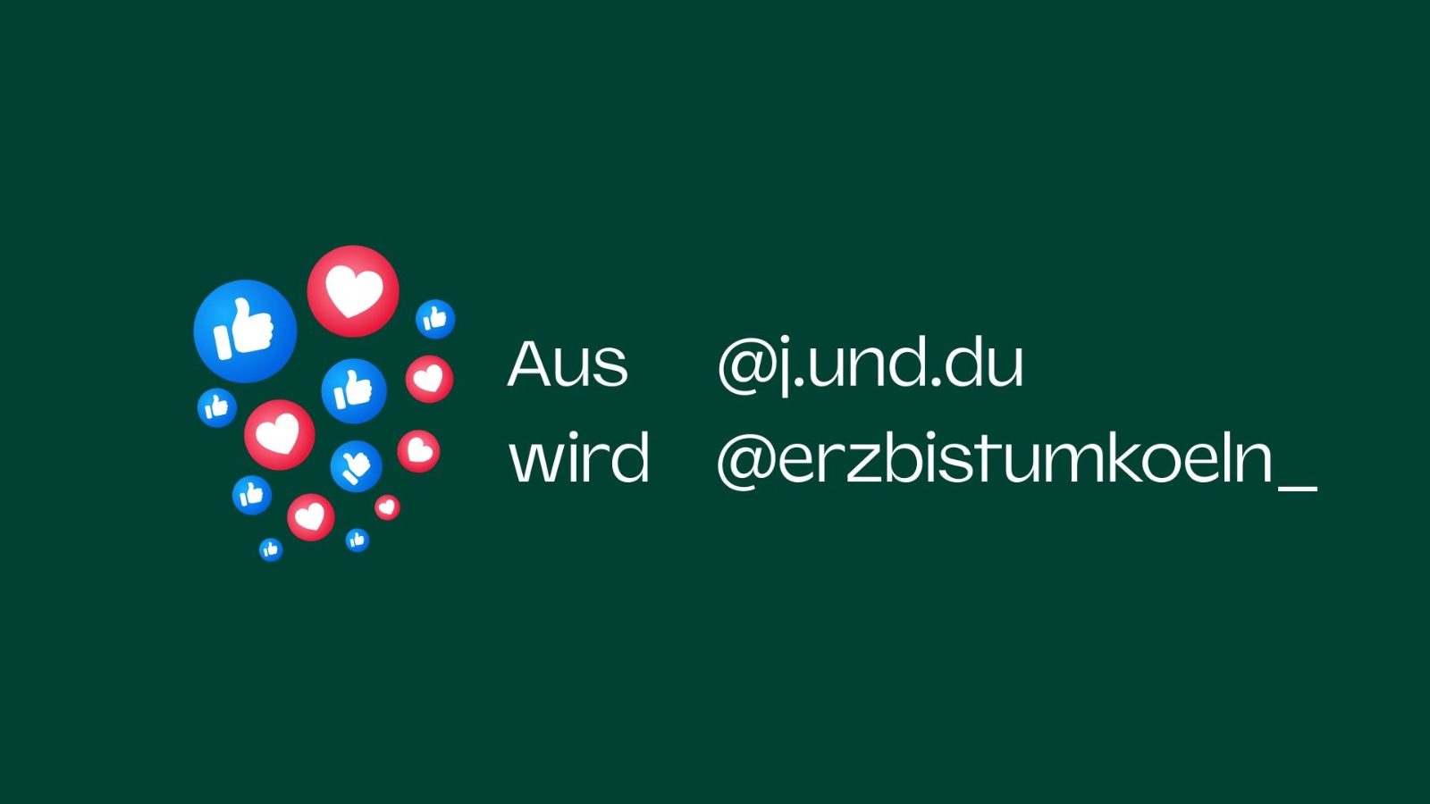 Grafik: Namensänderung des Instagram-Accounts des Erzbistums Köln