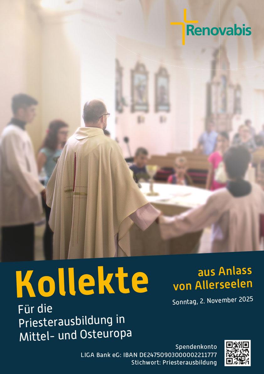 Plakat zur Allerseelenkollekte von Renovabis.