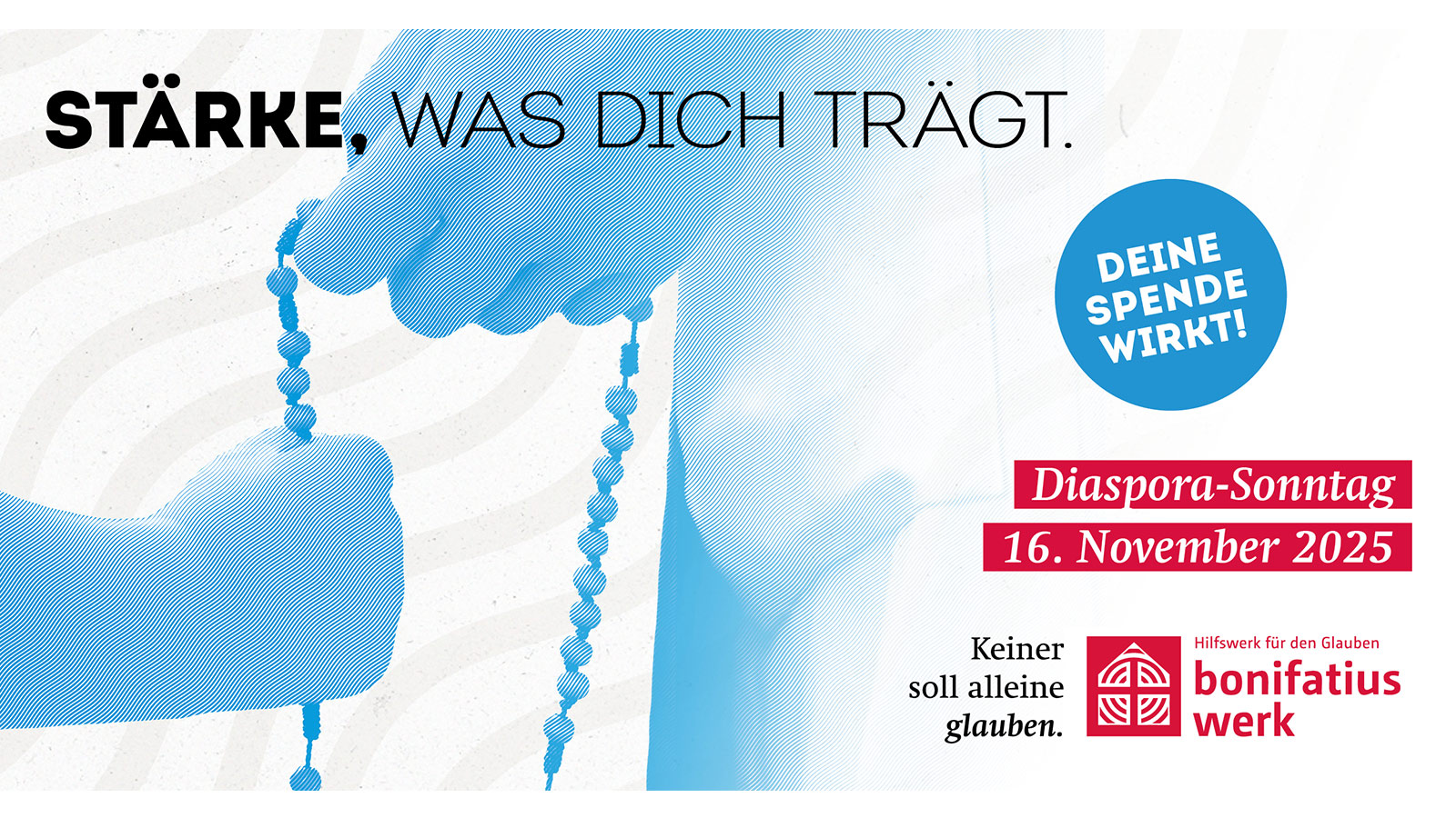 Plakat zur Diaspora-Aktion 2025 des Bonifatiuswerks