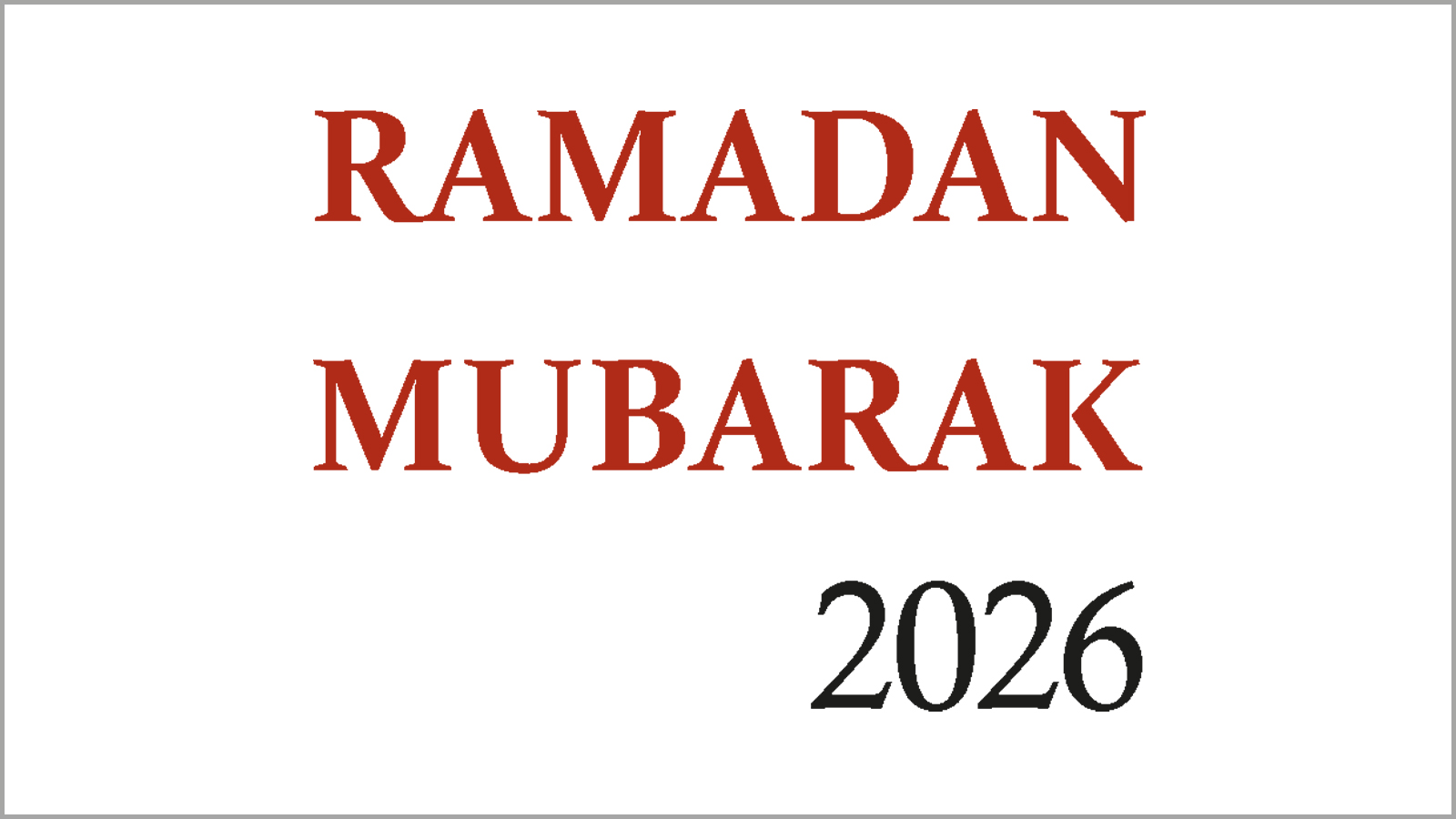 Titel des Grußworts der NRW-Kirchen zu Ramadan 2026.