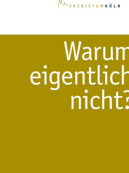 Broschüre: EBK - Warum eigentlich nicht bei der Kirche arbeiten?