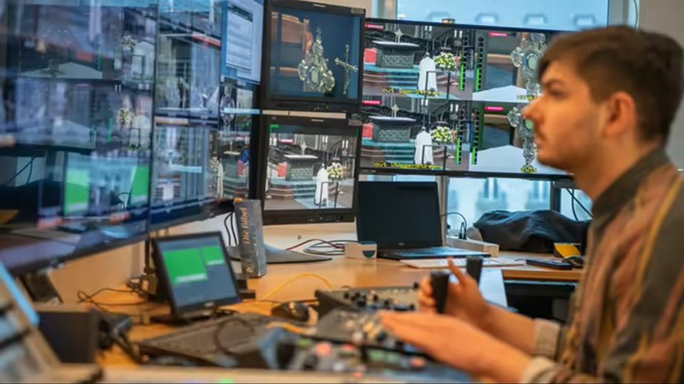 Gottesdienstübertragung Regieraum