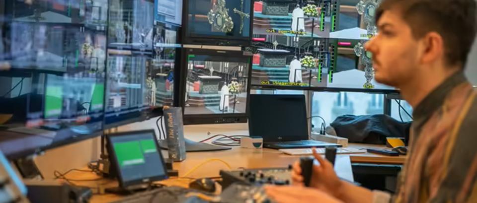 Gottesdienstübertragung Regieraum