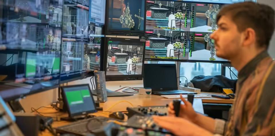 Gottesdienstübertragung Regieraum