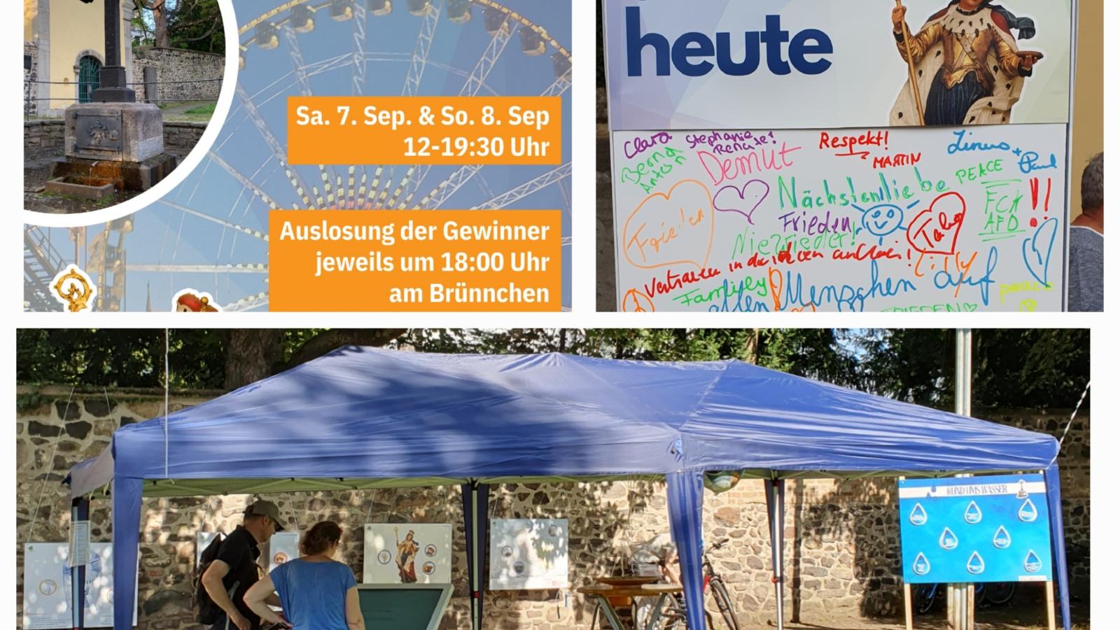 Collage von Aktionen auf dem Pützchens Markt in Bonn