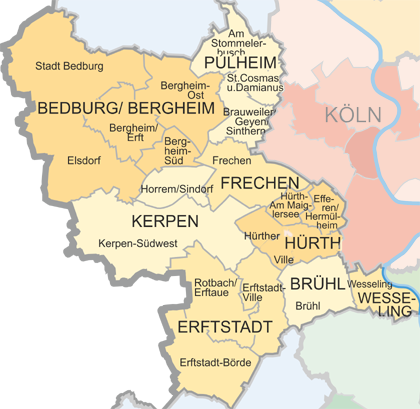 Erftstadt, Kreisdekanat Rhein-Erft-Kreis, Kirchengemeinden
