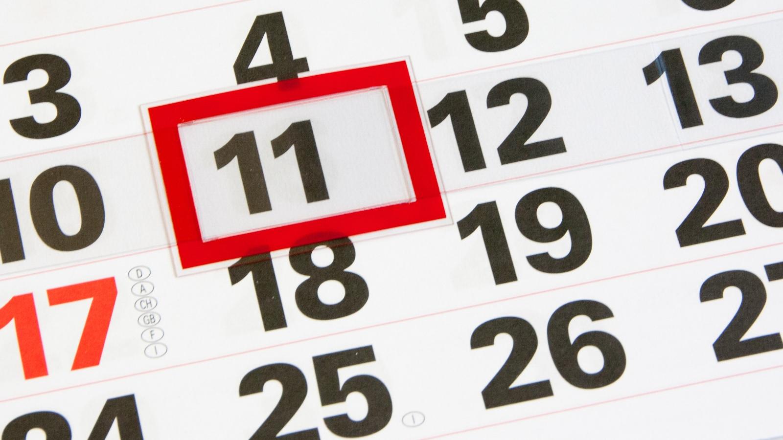 Kalender, Datum, Tag, Ein Kalender ist eine Übersicht über die Tage, Wochen und Monate eines Jahres. Wochentag. Ex-Bild-DB-ID: 25883