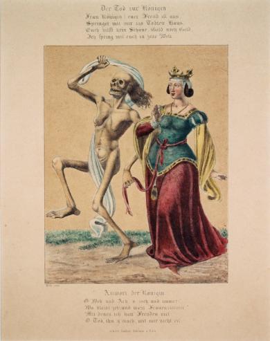 Hieronymus Hess: La Danse de Morts (Ausschnitt), um 1843, Sammlung Fritz Roth
