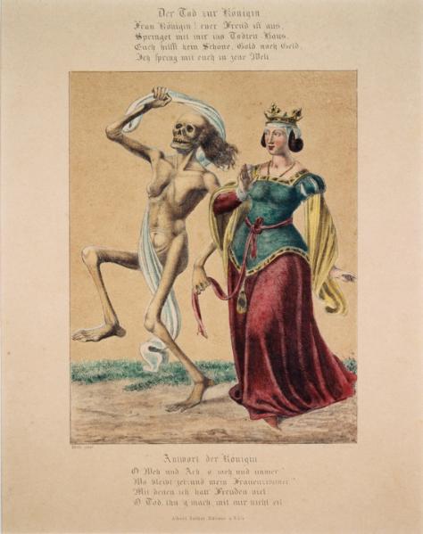 Hieronymus Hess: La Danse de Morts (Ausschnitt), um 1843, Sammlung Fritz Roth