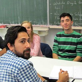 Flüchtlinge an der Erzbischöflichen Marienschule in Opladen
