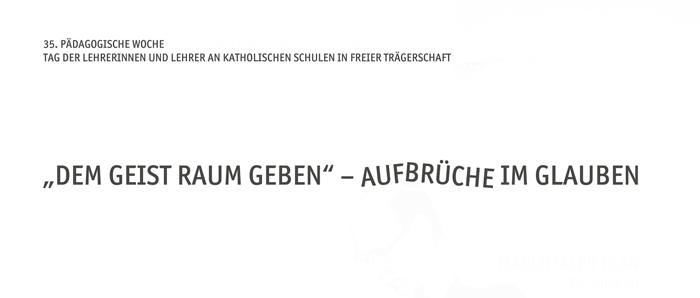 Katholische Freie Schulen Erzbistum Koeln Pädagogische Woche 2017