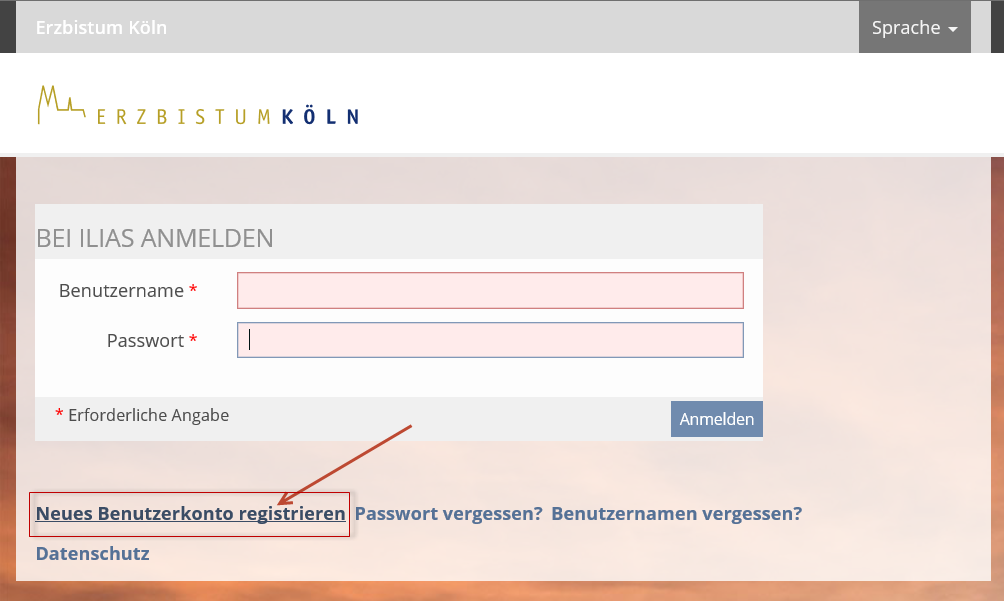 ILIAS ANMELDUNG
