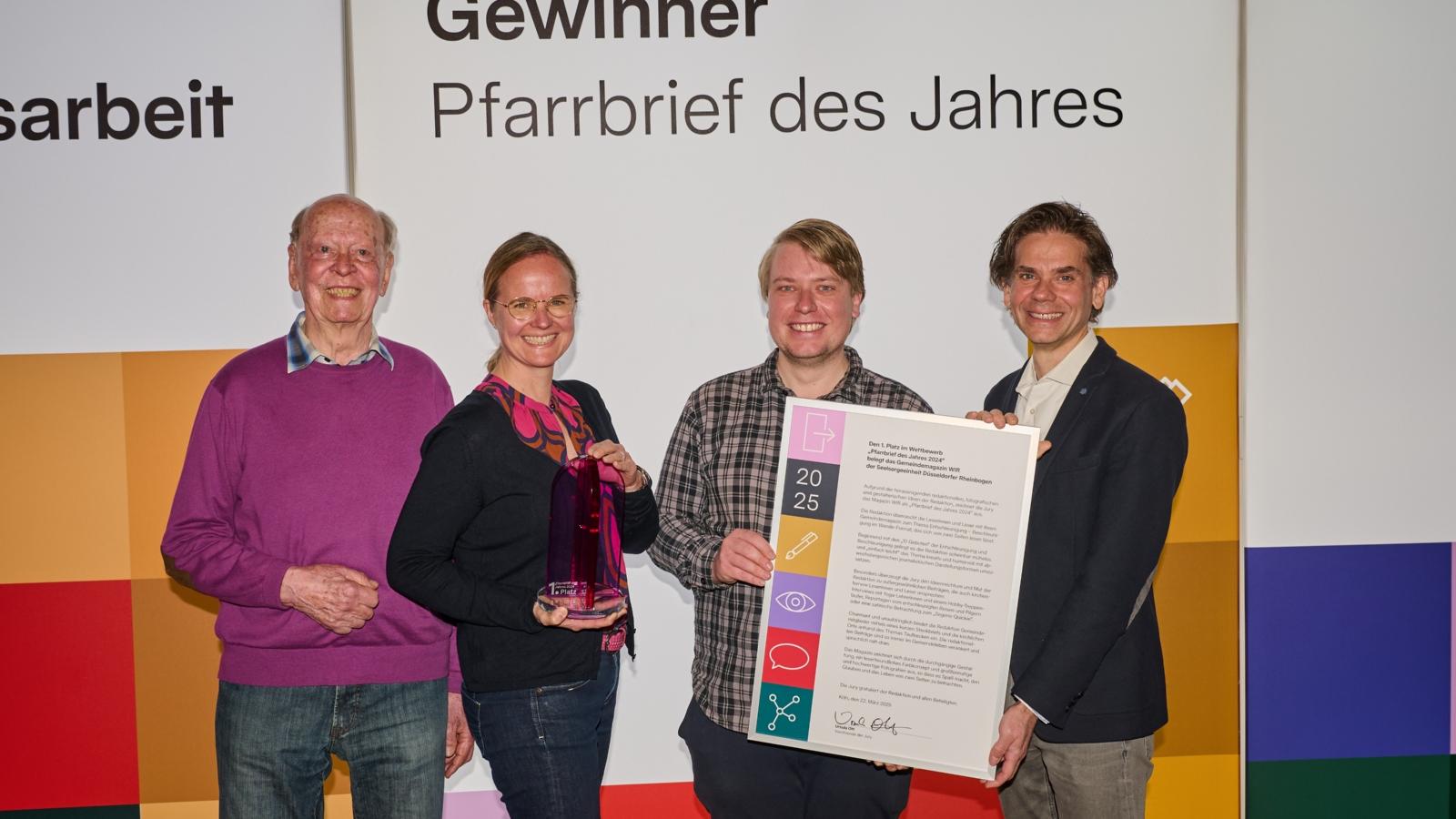 Die Preisträgerinnen und Preisträger des Wettbewerbs 'Pfarrbrief des Jahres 2024' 
; Redaktion WIR; Redaktion Civitas; Redaktion Wir am Rhein
