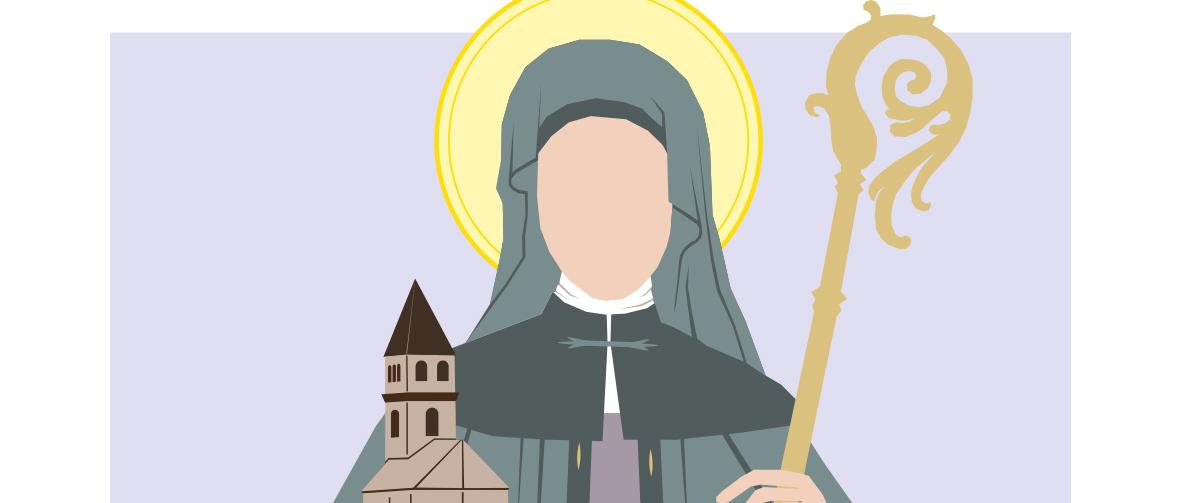 Modernes Andachtsbildchen der heiligen Adelheid