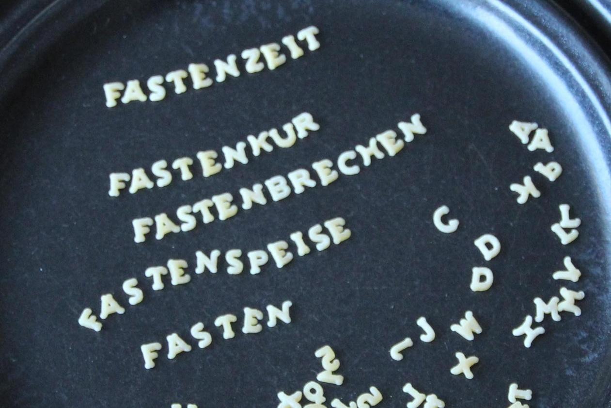 Buchstabennudeln Fastenzeit