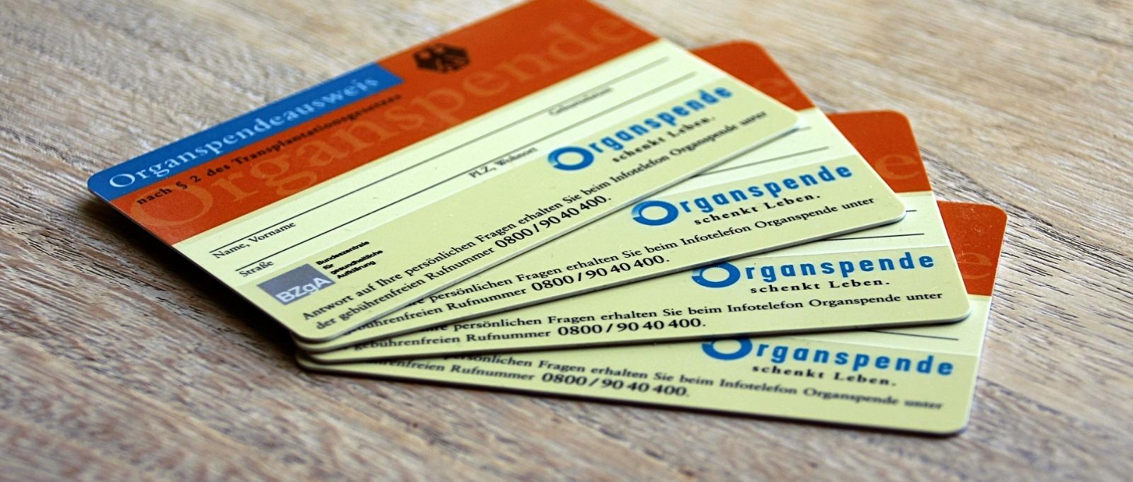 Organspendeausweise