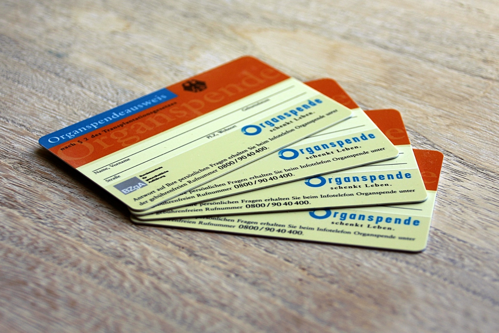 Organspendeausweise