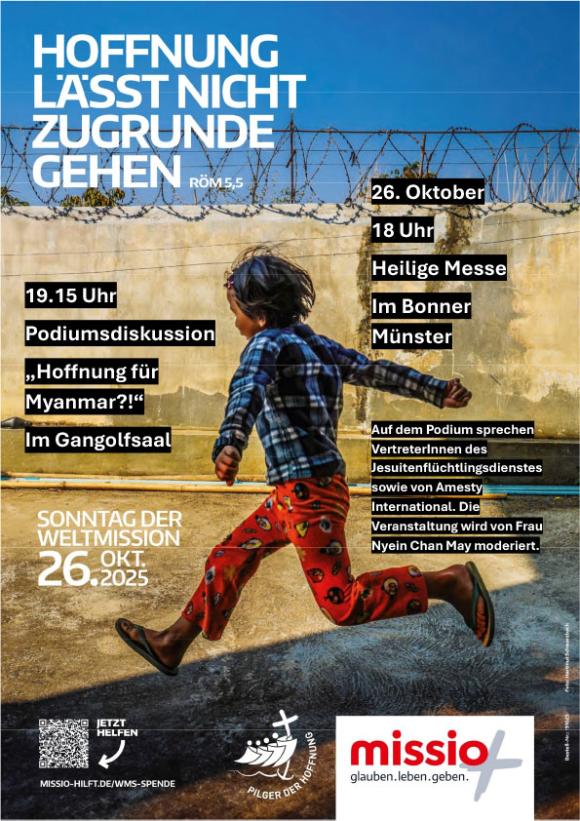 Veranstaltungsplakat zum Weltmissionssonntag in Bonn