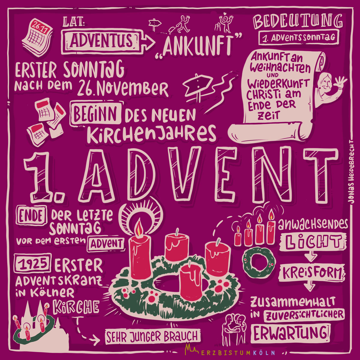 Was bedeutet das Wort Advent auf Deutsch?