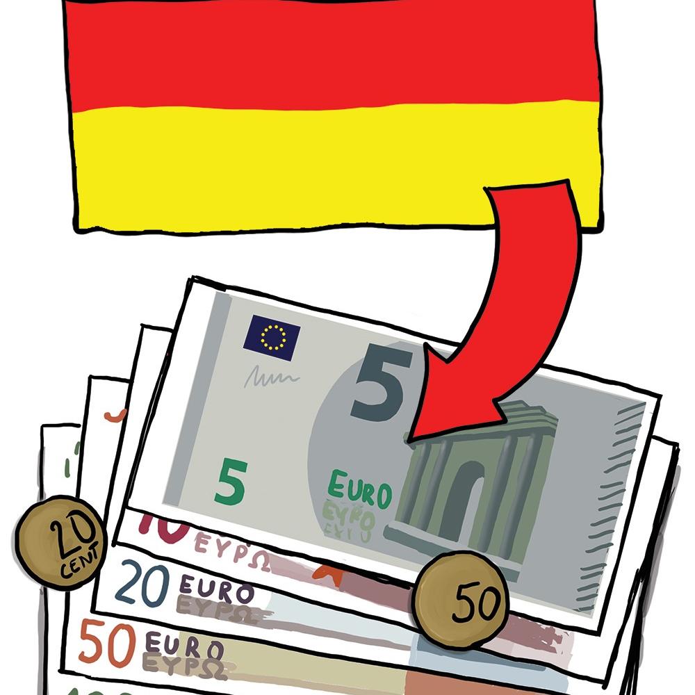 Flagge und Geld/ Leichte Sprache