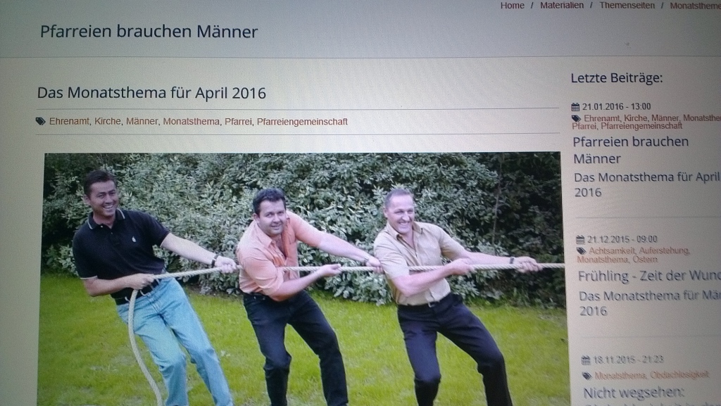 Gemeinde Männer Pfarrbrief