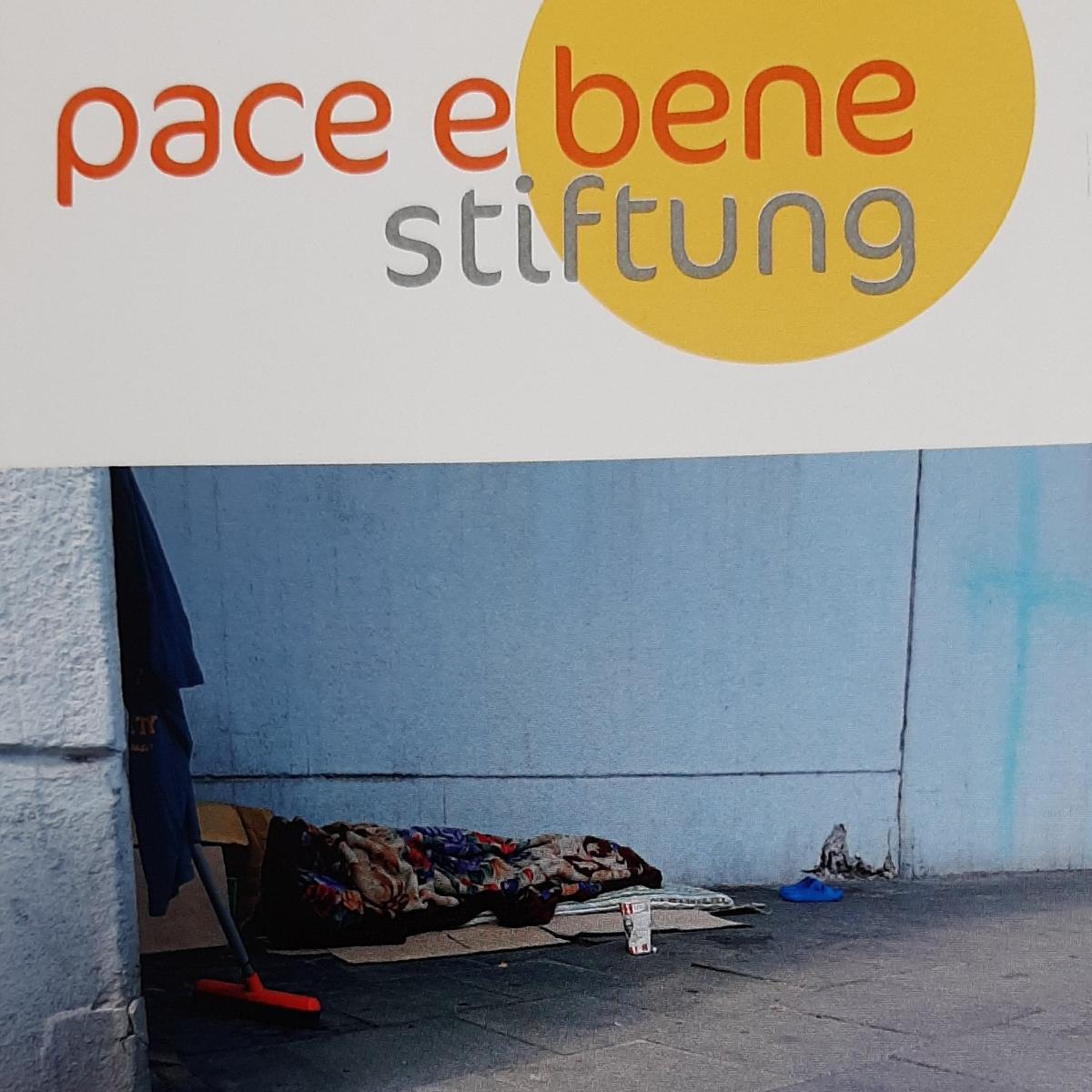 Vorderseite des Flyers der Stiftung pace e bene