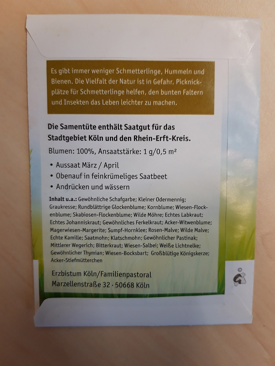 Samentüte Hinten